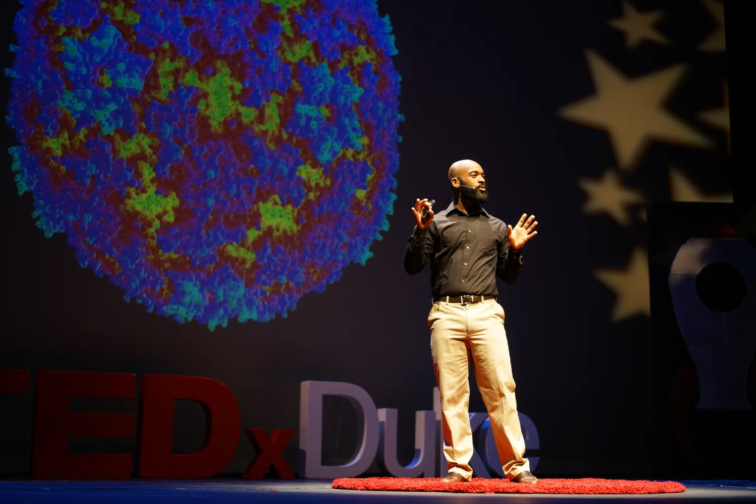Tyler Allen presenting at TEDxDuke.